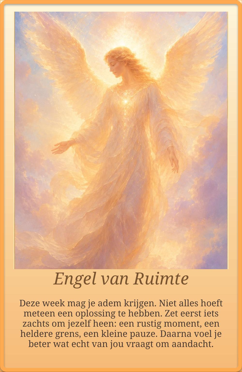 Voorbeeldkaart van Engelen Weekkaart